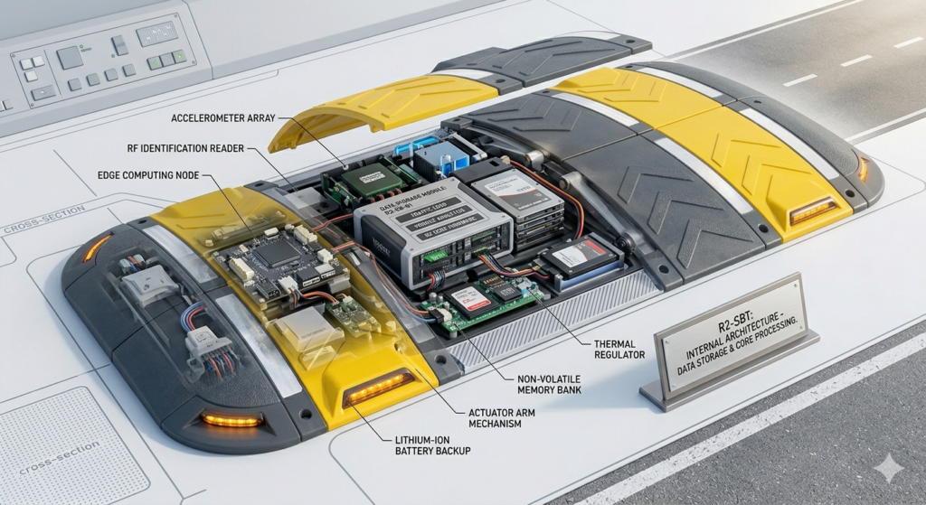 Detailed view of advanced technology components